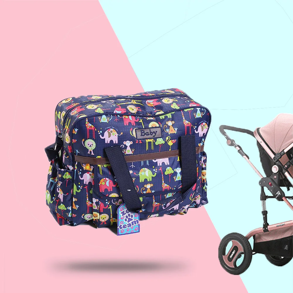 Multifunctional Baby Diaper Bag Baby Care Nappy Bags Print Baby  Stroller Bags Mummy Maternity Bag Mom Travel Handbag 5 Colors