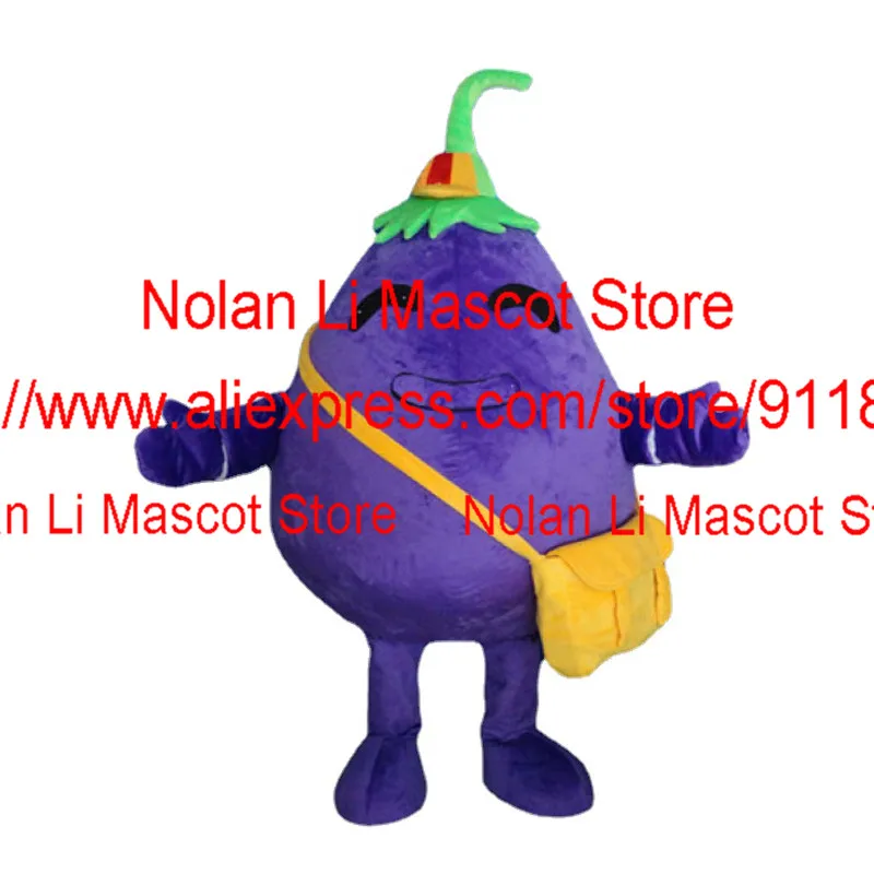 New Customized EVA Material Eggplant Son Mascot Costume Crayon Cartoon Set Birthday Party Cosplay Masquerade Event 931