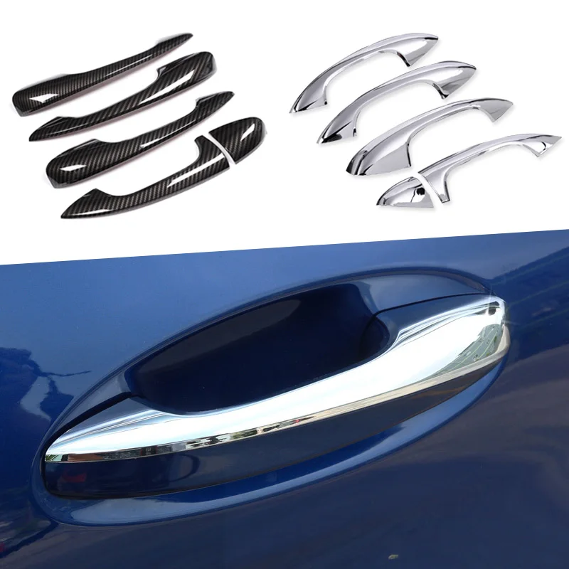 Auto ABS Chrome Exterior Door Handle Cover Trim Sticker for Mercedes Benz C Class W205 GLC X253 E Class W213 Car Accessories LHD