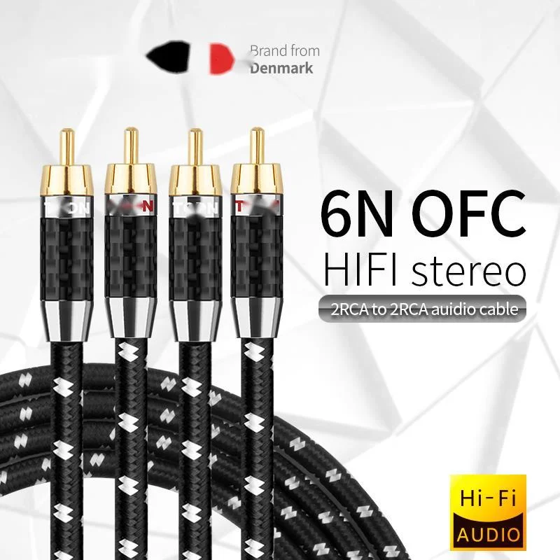 

Hifi stereo 1 Pair Cable RCA stereo RCA high fidelity audio cable advanced high performance interconnect cable 2rca to 2rca