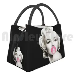 Borsa termica per il pranzo borsa da Picnic Marylin Monroe Bubblegum 10 Marylin Monroe Icon Bubble Gum Celebrity Famous Vintage Pop