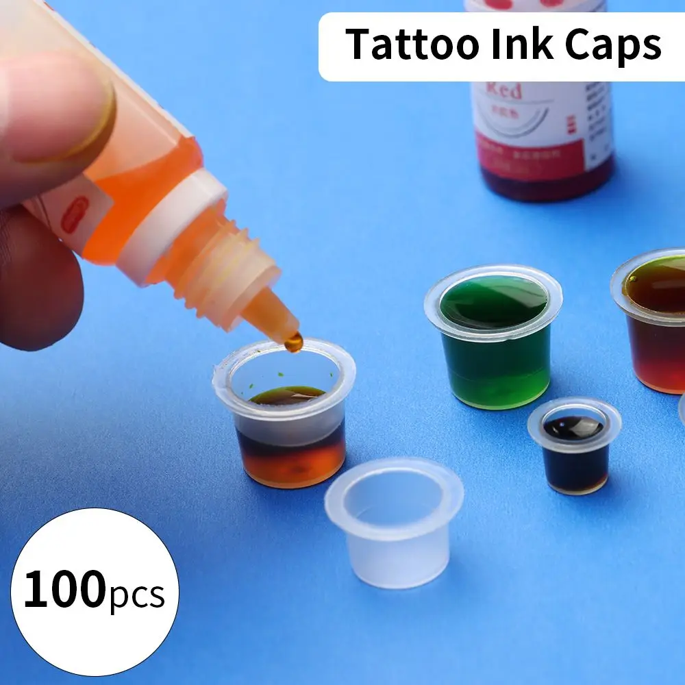 Storage Bottles Makeup Stand Tattoo Ink Caps Plastic Cups Disposable Pigment Cup