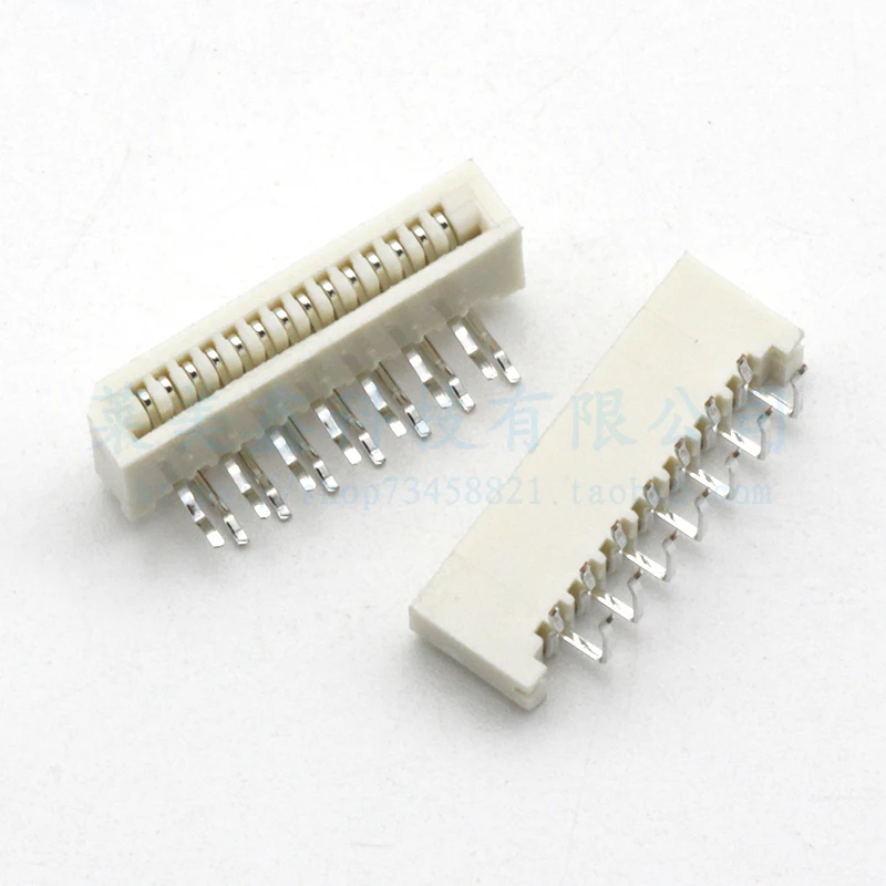 10Pcs 1.0Mm/1.25Mm Fpc/Ffc Connector Lcd 4P-32P Flexibele Platte Kabel socket Dubbele Rij Gebogen Pin Type Non-Lock Fpc Connector