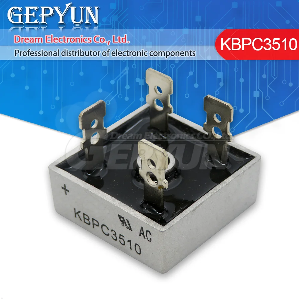 5pcs free shipping KBPC3510 1000V 50A Diode bridge rectifier