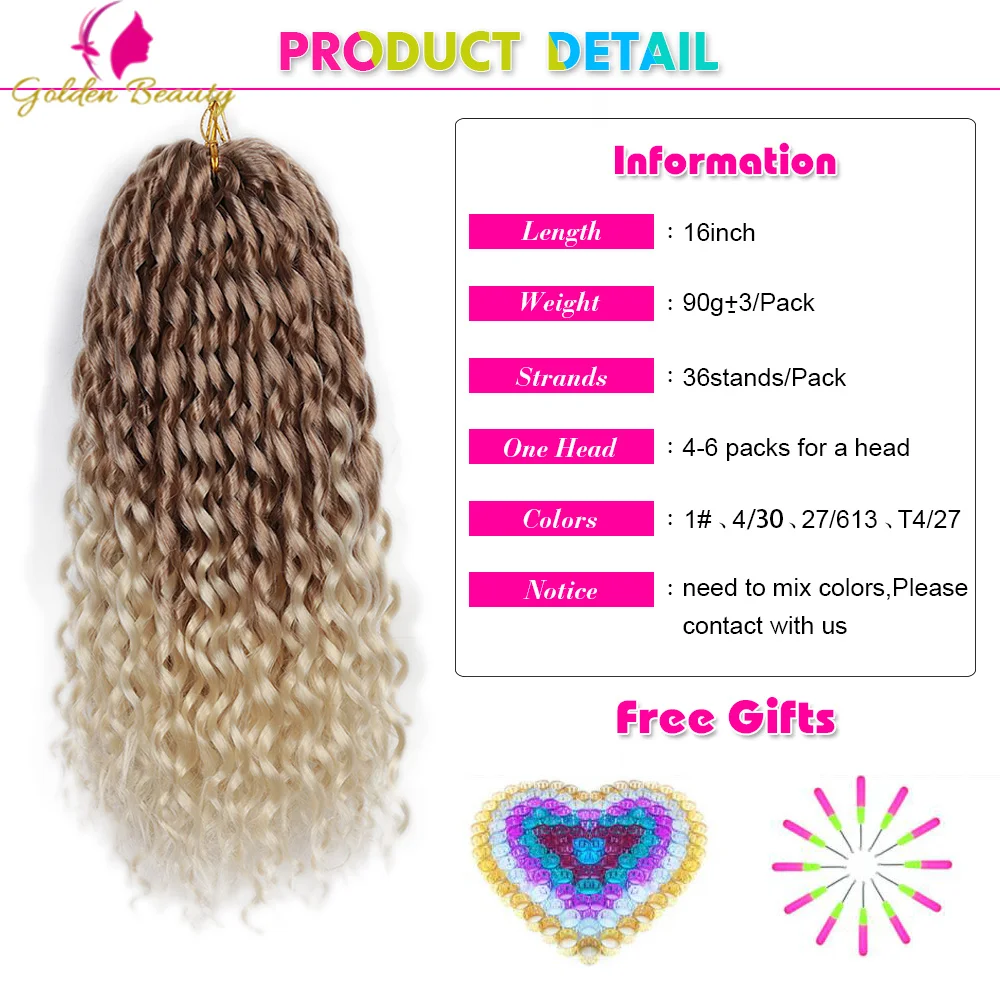 Loose Deep Wave Crochet Faux Locs Hair Synthetic Natural Ombre Passion Twist Curly Hair Pre stretched Braiding Hair Extensions