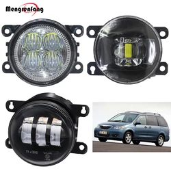 Fog Light Assembly For Mazda MPV II (LW) 1999-2006 Car Front Bumper LED Lens Fog Lamp Daytime Running Light DRL H11 12V