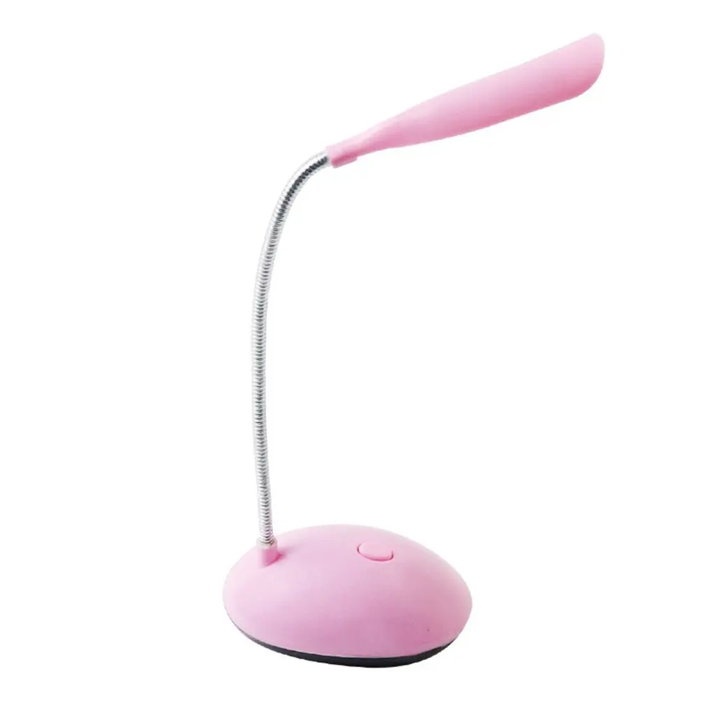 Lampada da scrivania a LED lampade da tavolo a collo di cigno flessibili luci di lettura a luminosità regolabile con una chiave luce notturna a batteria decorazioni per interni