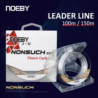 Noeby-sedal de pesca con revestimiento de fluorocarbono, 100m, 150m, 0,15-0,56mm, 4LB-36LB, línea líder fuerte de fibra de carbono, línea de hundimiento para pesca de carpa
