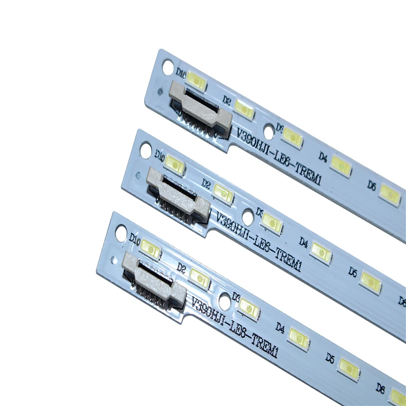 Faixa de luz de fundo led 48led 490mm 6 peças, para tamanhos de 39 polegadas
