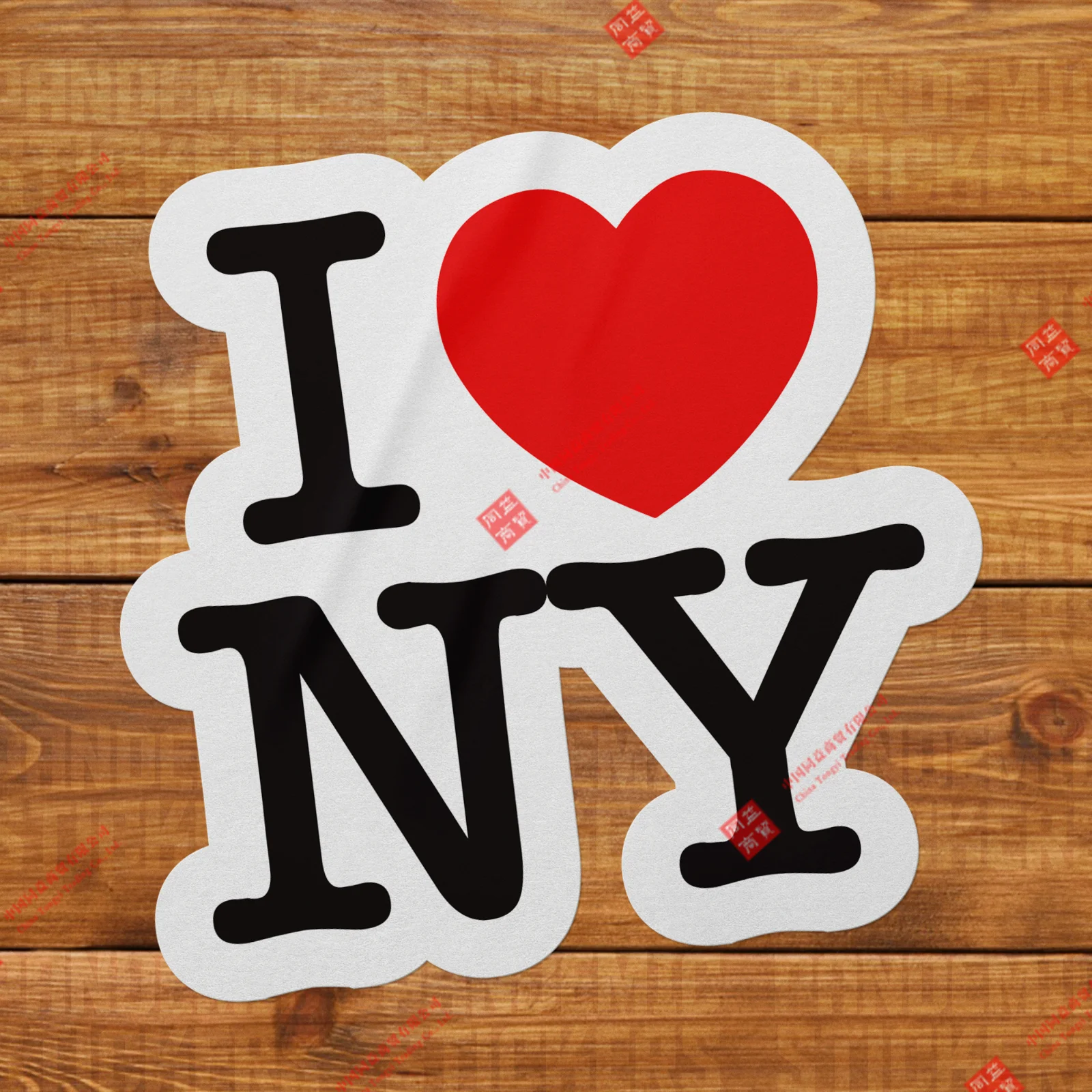 Cartoon I Love NY Vinyl Decal Die Cut Sticker Laptop Car Window New York Logo Big Apple Motorcycle Decals