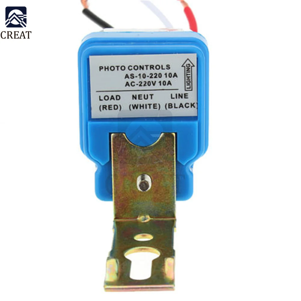 Automatic Auto On Off Street Light Lighting Switch Electric Photo Operated Control Sensor Switches AC 220V 10A