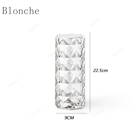 Lampe LED en forme de Rose et d'ombre, en cristal, Design luxueux, luminaire décoratif d'intérieur, idéal pour une Table de Restaurant ou une chambre à coucher