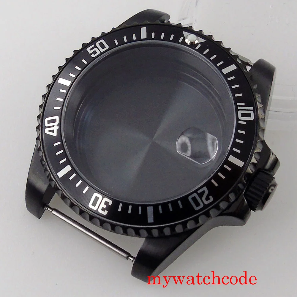 

For ETA 2824 40mm Stainless Steel Watch Case Alloy Bezel Insert Sapphire Glass 100m Waterproof 120 Clicks Bezel Solid Back