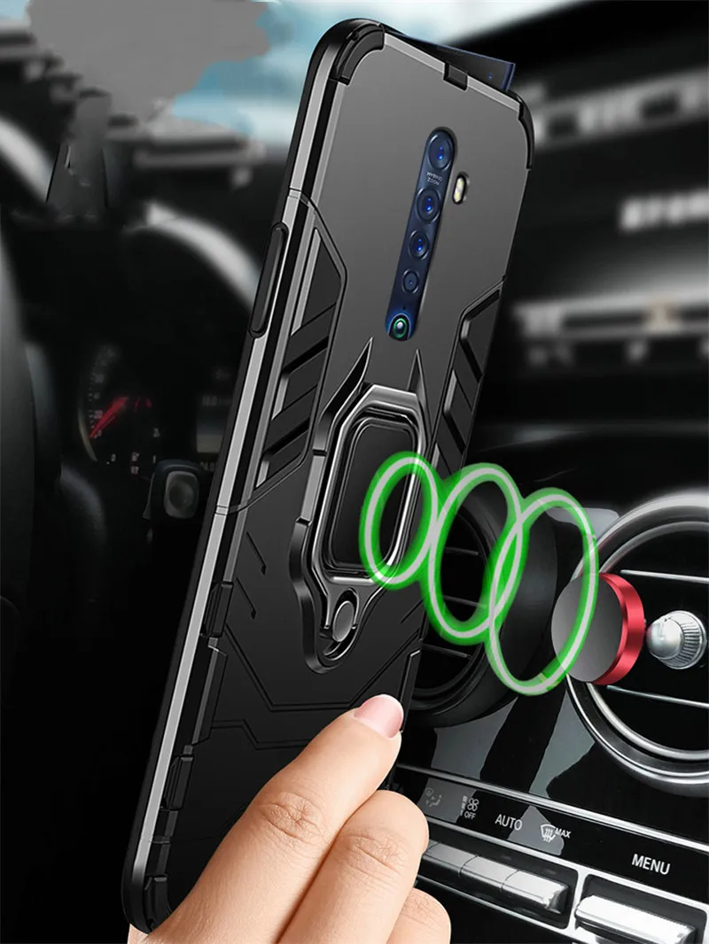 Magnetic Ring Holder Case For Realme X2 Pro XT Case Armor Finger Ring Back Cover For OPPO Realme X2 X2pro Phone Case Coques