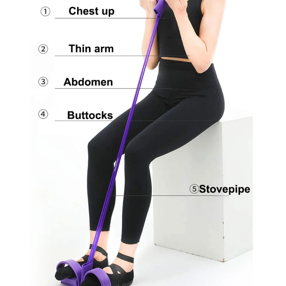 Fasce di resistenza per il fitness Attrezzature per esercizi Elastico Sit Up Pull Rope Fasce per allenamento in palestra Allenamento sportivo