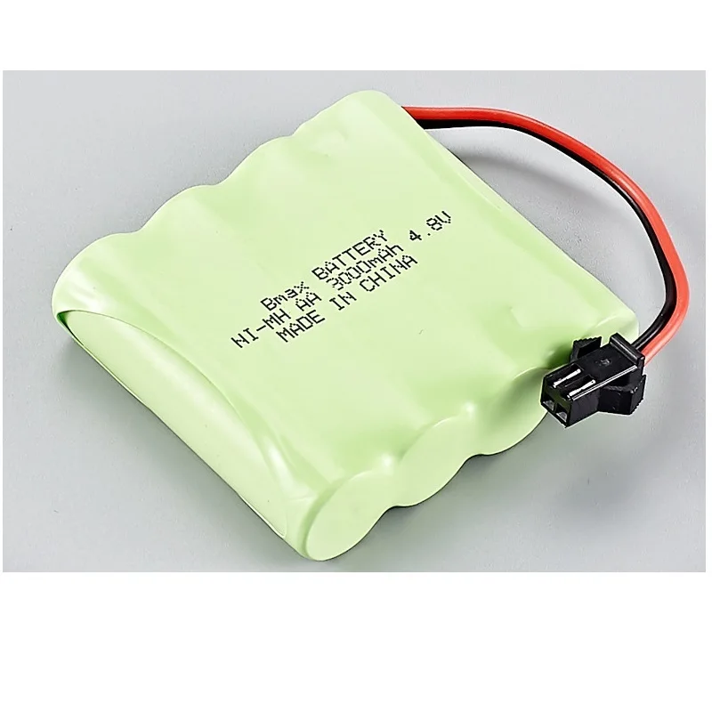 Aggiornamento 4.8v 3000mAh ni-mh batteria ricaricabile + caricatore 5 in1 per giocattoli elettrici RC auto barca nave serbatoio robot pistole strumento di illuminazione