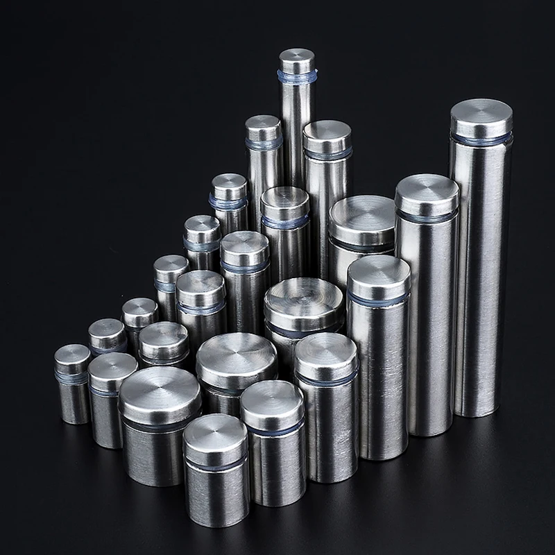 

Fast Shipping 2000PCS Stainless Steel Hollow Advertising Nails Barrel Screws Acrylic Billboard Sign Display Glass Standoff Pins