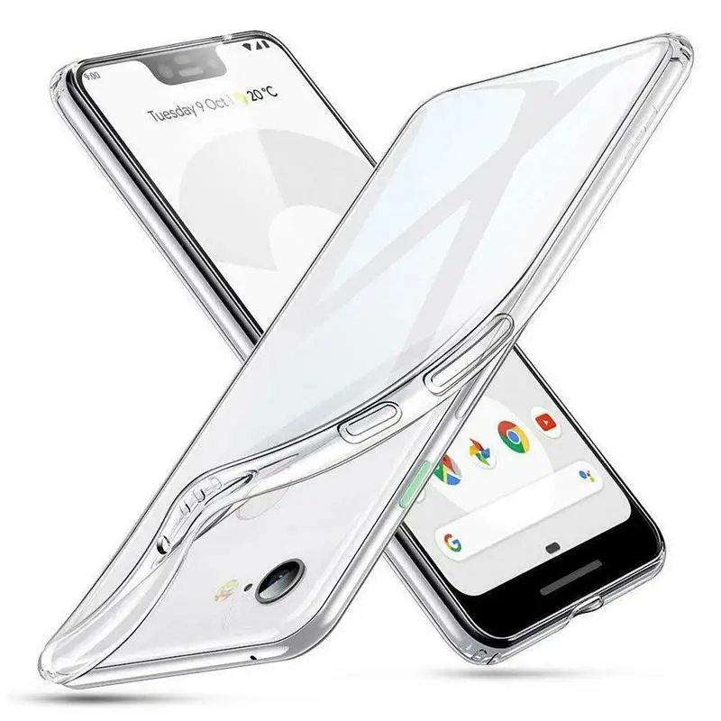 Ultra fino transparente claro caso traseiro para o pixel do google xl 2 pixel xl 3 4xl 4a 5 5a silicone tpu capa macia