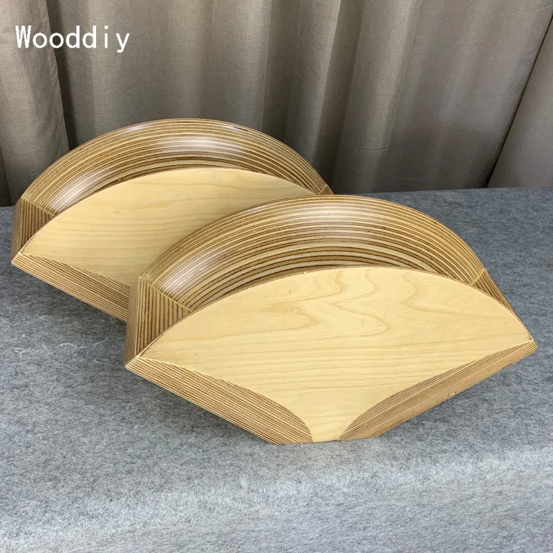 Wooddiy 1inch Throat Wooden Horn One Pair Exponential Arai Yuichi A-480FL Birch Plywood Mid-treble Speaker Shell 444mm Width