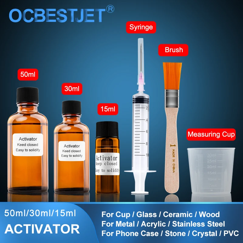 Activator For Sublimation Coating Pretreatment Liquid Coating Fluid For Mug Glass Ceramic Wood Crystal Metal Acrylic PVC Stone