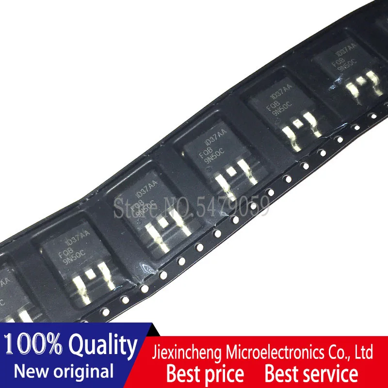 10PCS FQB9N50CTM FQB9N50C 9N50C N-CH 500V 9A-263 MOSFET Baru Asli