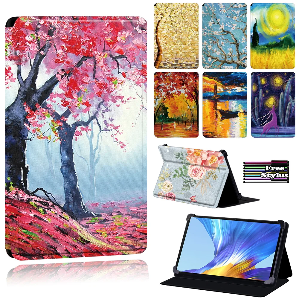 

Tablet Case for HuaweiHonor V6/ Enjoy Tablet 2 10.1/MatePad(10.4/10.8/Pro 10.8/T8) - Anti-Dust Paint Pattern Leather Cover Case