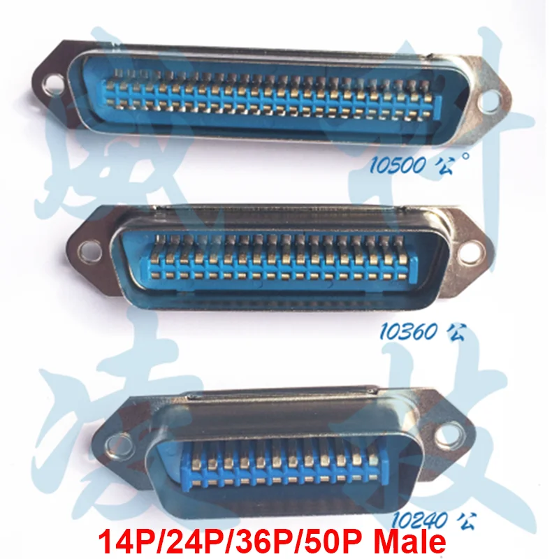 1pcs 57 Series Centronics Connector Male Female CN-14P24P36P/50P 180 Degree Straight Pin PCB Mount Type Printer Port