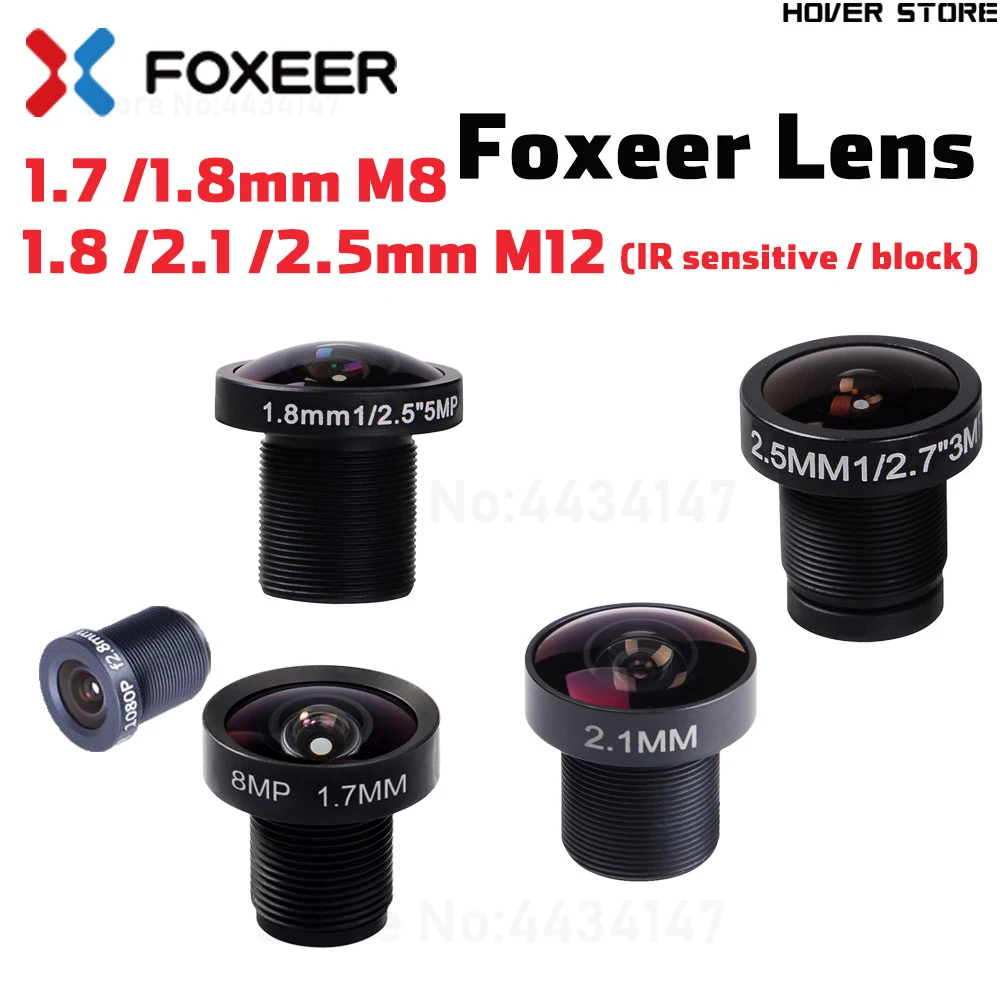 Original Foxeer Replacement Camera lens 1.7mm M8 Lens/5MP 1.8/2.1/2.5mm M12 Wide Angle Lens for Arrow/Predator/Falkor Camera