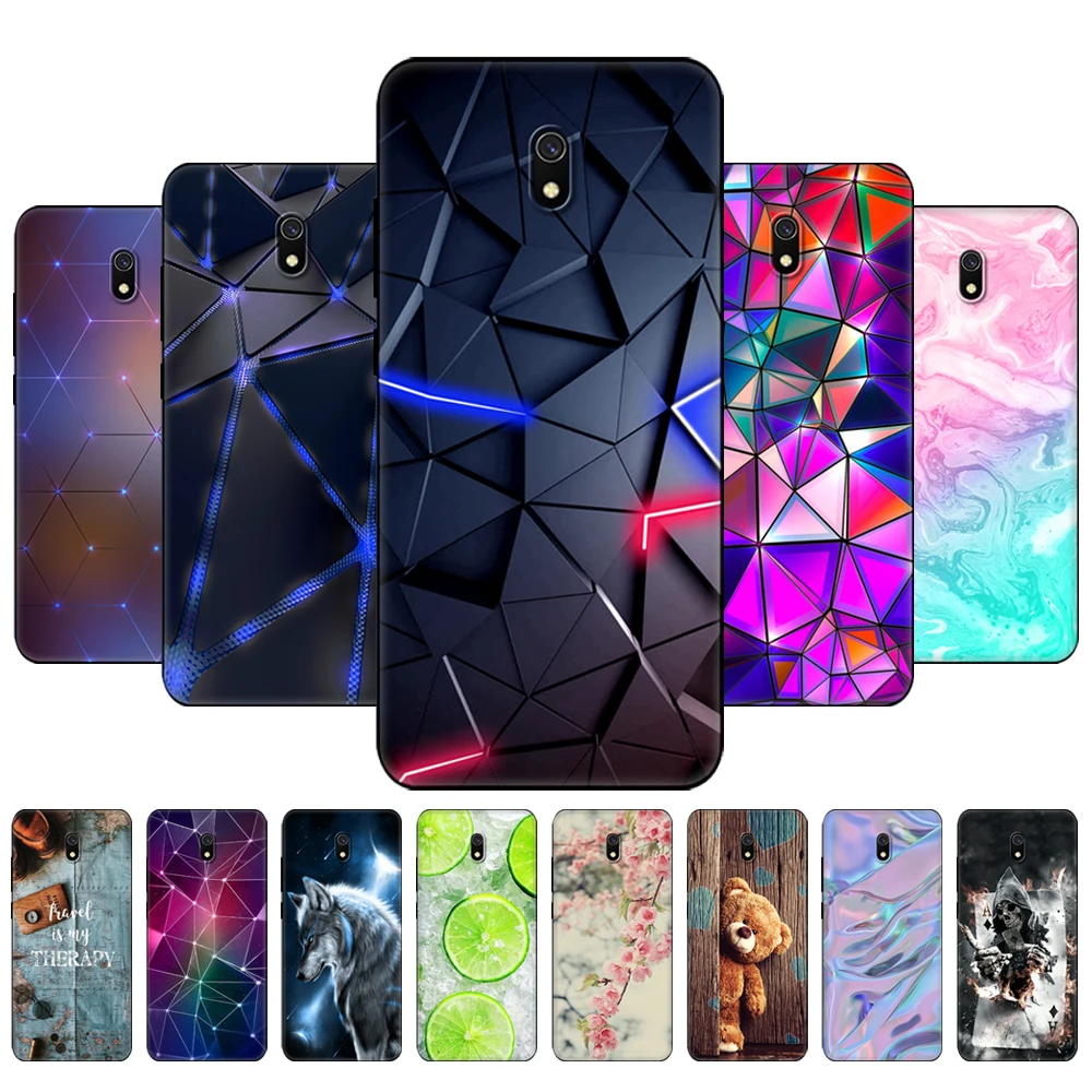 Чехол для xiaomi redmi 8a, Мягкая силиконовая задняя крышка телефона на redmi 8a, бампер hongmi 8a, чехол-накладка redmi8a, черный чехол из ТПУ
