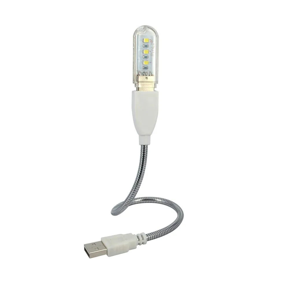 Przedłużacz USB męski na żeński przedłużacz LED Adapter lampy kabel metalowa elastyczna rurka na lampka USB lampa żarówka akcesoria