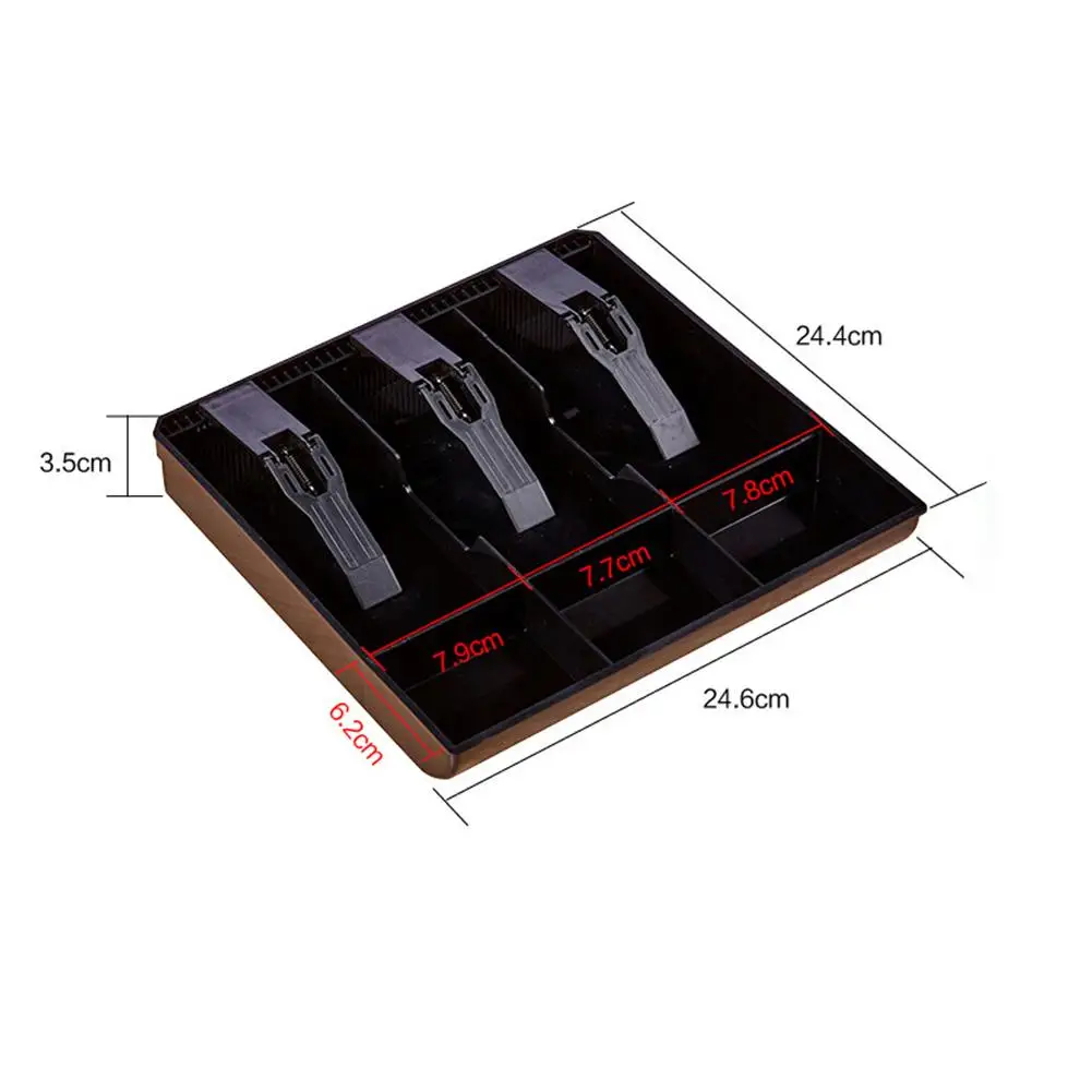 Vendite calde!!! Nuovo arrivo 3 griglia denaro contanti registratore di monete cassa scatola inserisci vassoio portaoggetti organizzatore