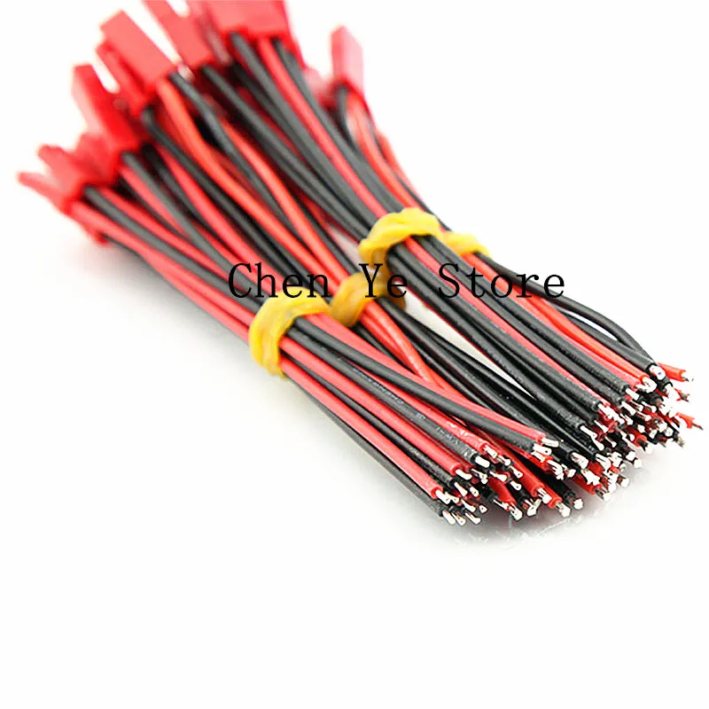 100 Pairs 22 AWG JST Plug Connector 2.54MM 2 Pin Male Female Plug Connector Cable Wire for LED Lamp Strip RC Toys Battery 150mm