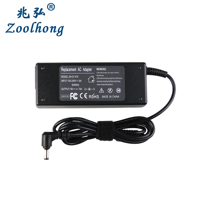 

19V 4.74A 90W 5.5*2.5mm Laptop Charger Power For ASUS Toshiba/Lenovo Adapter A46C X43B A8J K52 U1 U3 S5 W3 W7 Z3 Notebook