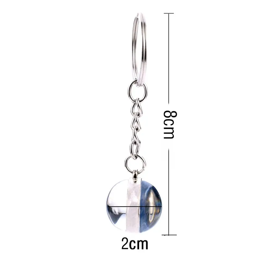 New Fashion Lenses Keychain Camera Lens Double Side Glass Ball Keychain Pendant Keyring