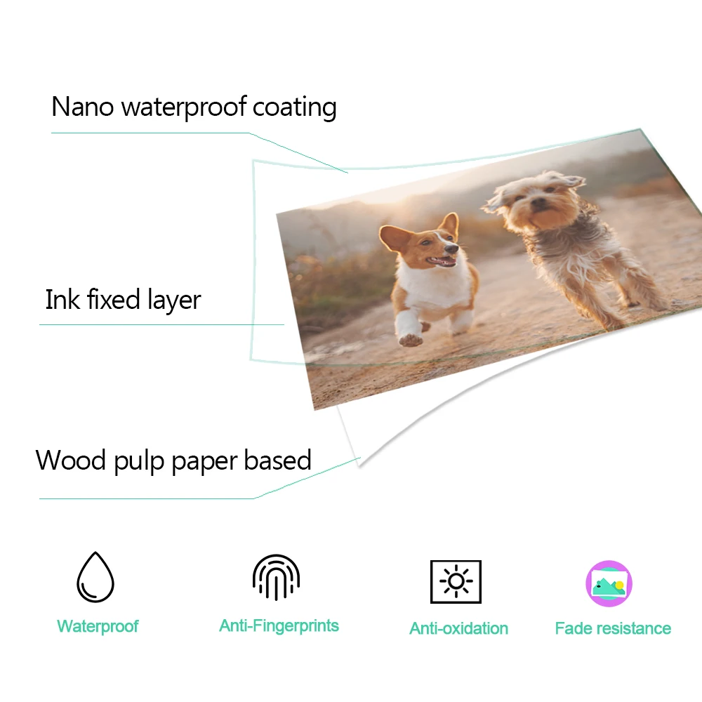 A ABCOLOR Ink Paper KP 108IN KP 36IN 6inch Compatible for Canon Selphy Photo Printer CP1200 CP1300 CP910 CP900 Photo Printer