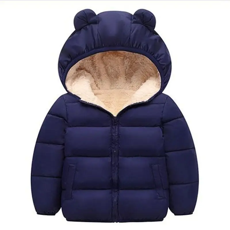 New Winter Boys Hooded Outerwear Autumn Thicken Coat Children Baby Plus Velvet Clothes Kids Casual Plaid Jacket Toddler Overcoat