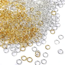 3-12mm Gold Silber Farbe Schleifen Offene Biegeringe Metall Split Ringe Anschlüsse Für Diy Schmuck Finden Herstellung zubehör Liefert