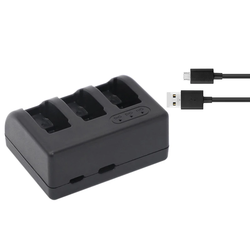 For GoPro 8 Accessories Three/Dual Ports USB Battery Box Charger + Type-C Cable for Go Pro Hero 8 7 6 5 Black Action Camera