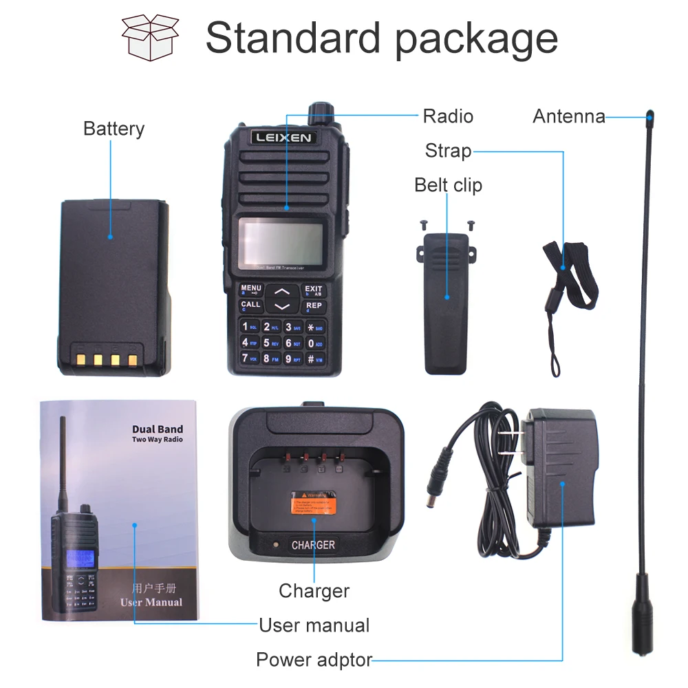 LEIXEN-Walkie Talkie de Longa Distância, UV-25D, 20W, Dual Band, 136-174, 400-470MHz Rádio, Rádio Amador, Novo