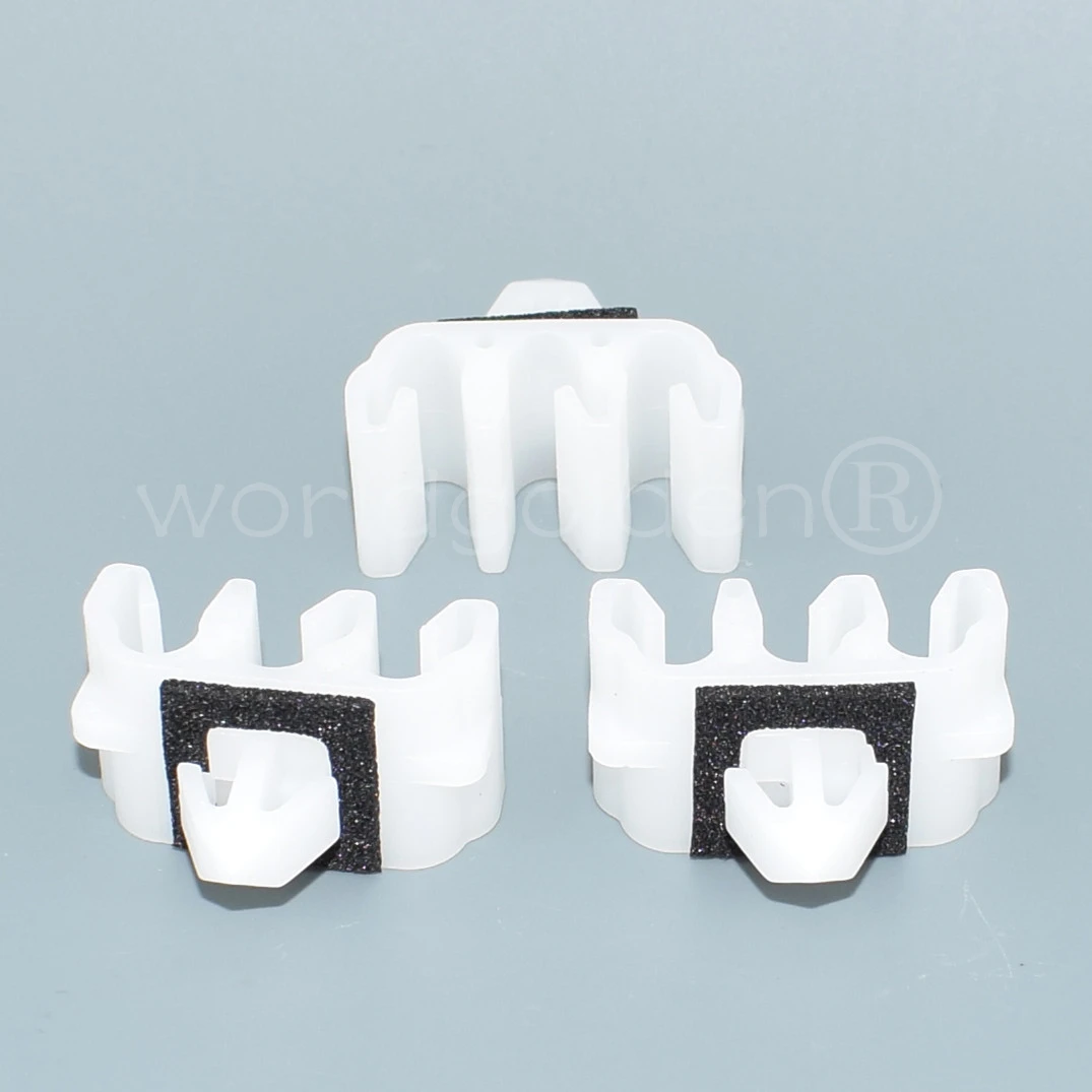 worldgolden 100pcs plastic fasteners POM White Routing Clip for Toyota Alphard