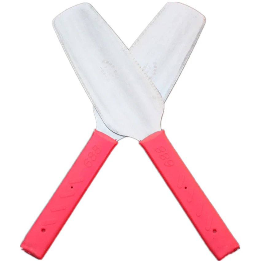 Grattoir à mastic opaque pour la réparation de cloisons sèches, couteau à mastic, lame en acier allié, manche en caoutchouc rouge, grattoir de