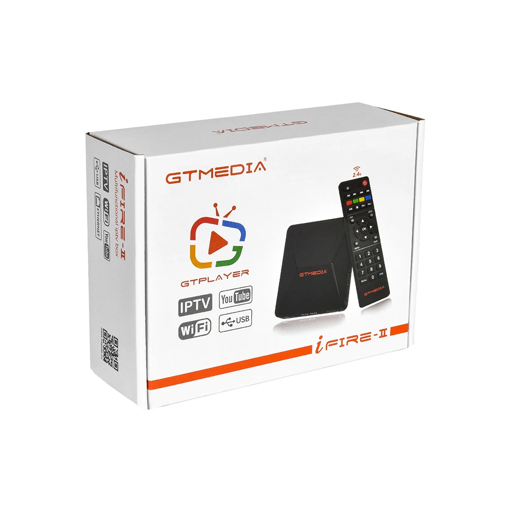 1PC GTmedia Smart TV Box 2021 IFIRE 2 Full HD 1080P, H.265 HEVC 10Bit/CPU 70MHz podwójny/BT pilot/Internet M3U dekoder