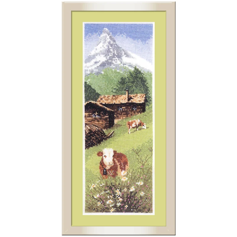 Home Decoration Paintings Fishxx Cross Stitch Kit C143 Holland Ranch Scenic Spots Landscape Accurate Printing Hand-embroidered