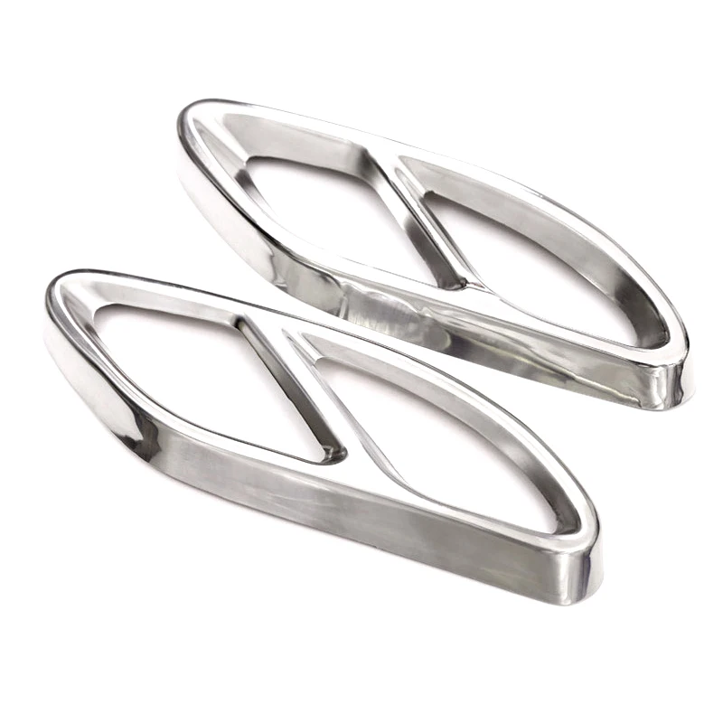 Top Quality For Mercedes Benz GLC A B C E Class W205 Coupe W213 W176 W246 2016-17 Car Accessory AMG Exhaust Cover Trim 304 Steel