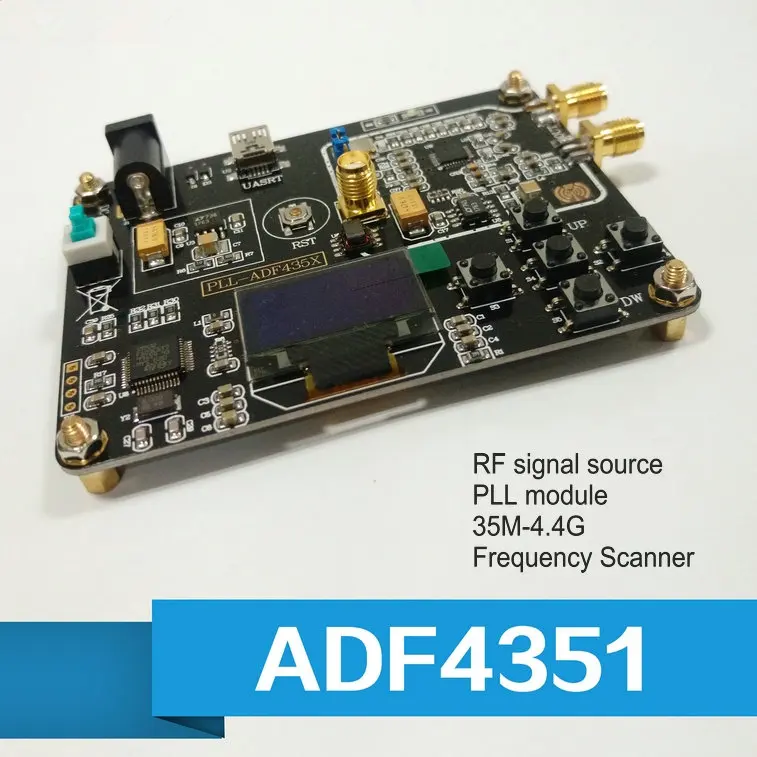 

ADF4351 Onboard STM32 Single-chip Phase-locked Loop Module Frequency Scanner 35M-4.4G RF Signal Source