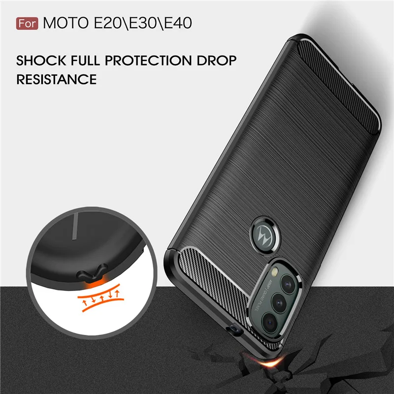 For Motorola Moto E20 E30 E40 E22 E22i E32 Carbon Fiber Case For G10 G20 G30 G50 5G G100 G31 G41 G51 G71 G22 G32 G42 G52 G72 G82