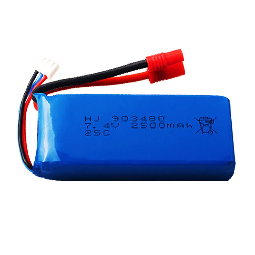 1-10 個オリジナル 7.4 v 2500 シティ 500mah リポバッテリー syma X8C X8W X8G rc カー 12428 12423 7.4 v 903480 バッテリー rc ドローンスペアパーツ