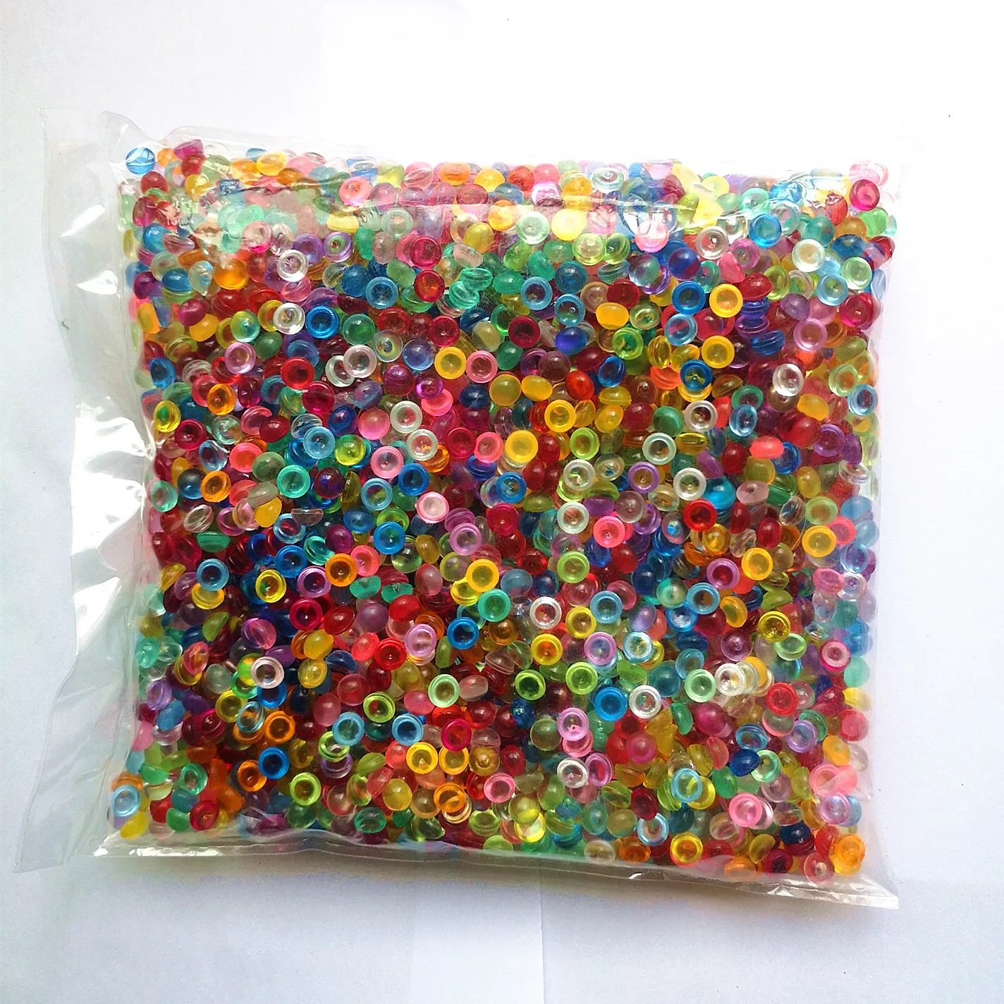 500 gr/los 7mm Mehrfarbige Runde Form Kuppel Fischglas Perlen Design Acryl, Kristall Cabochons, Zubehör Für Diy – Detail 2