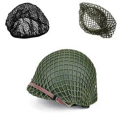 Copertura per rete per casco tattico per M1 M35 M88 MK1 MK2 Copertura protettiva per casco Airsoft Rete per casco militare Verde Nero