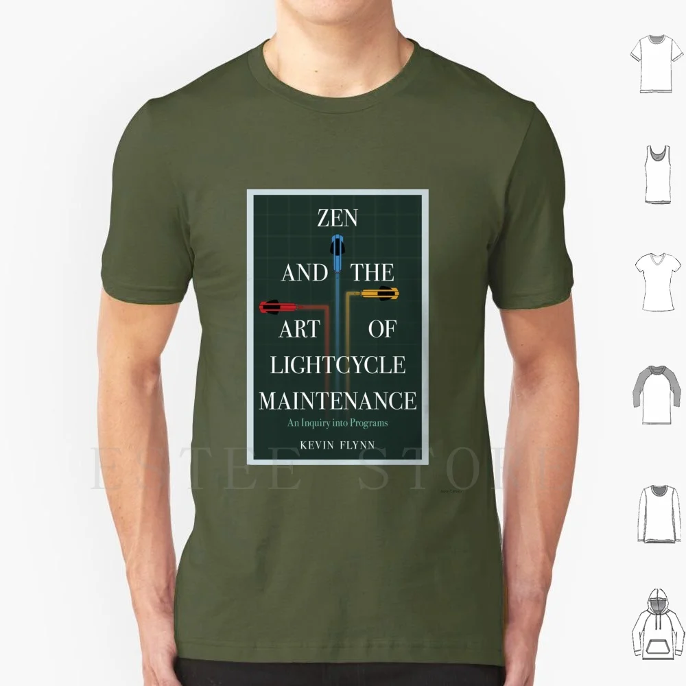 Zen And The Art Of Lightcycle Maintenance T Shirt Men Cotton 6xl Zen Lightcycle Flynn Tron Motorcycle Pirsig
